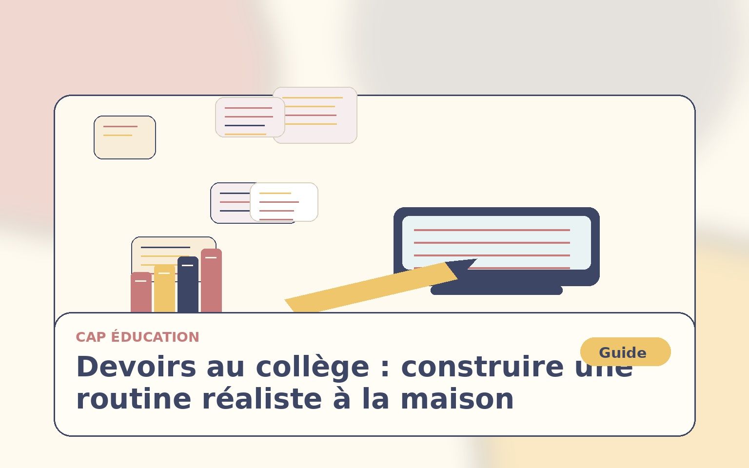 Devoirs au collège : construire une routine réaliste à la maison